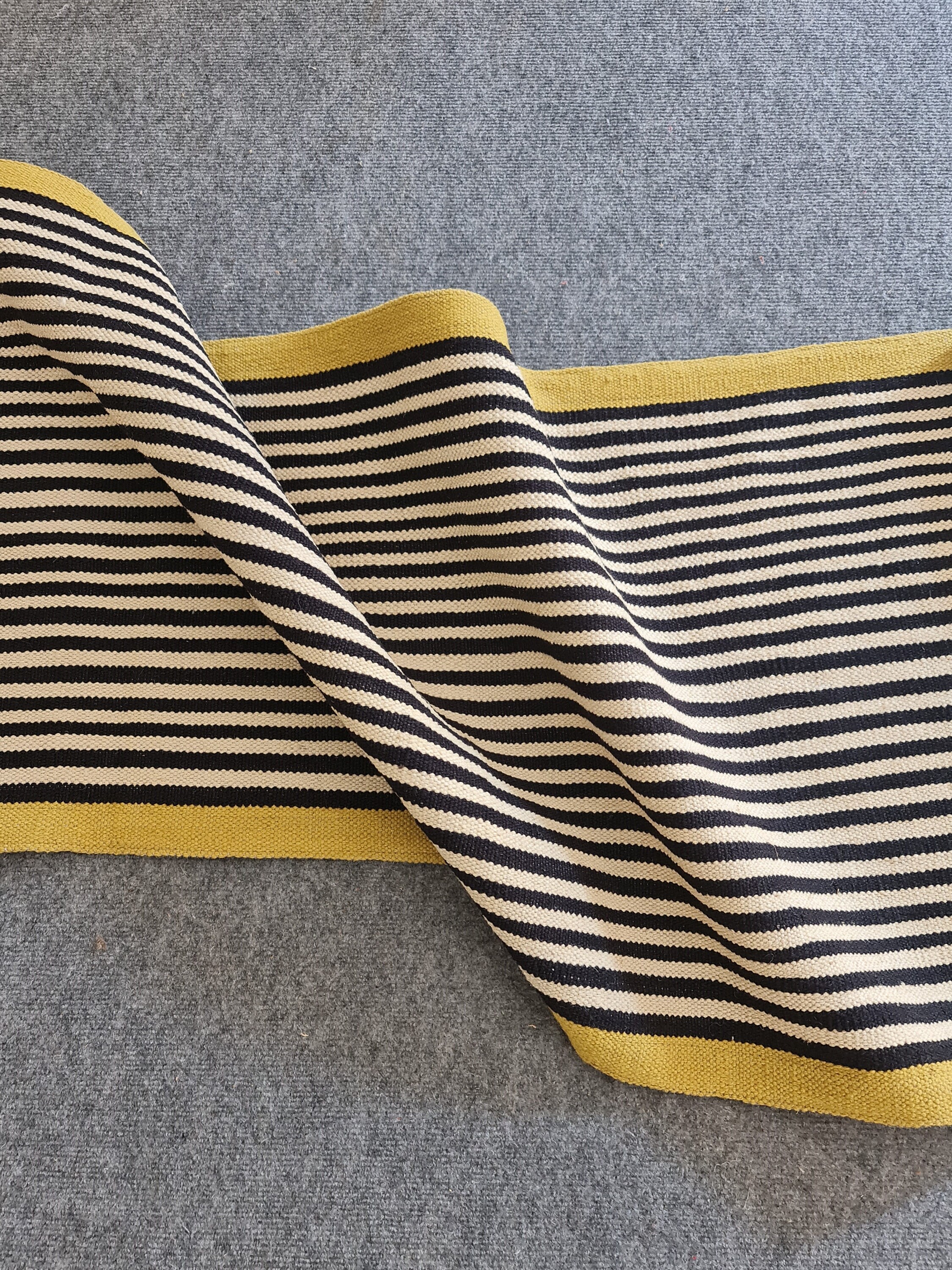 Rug Runner, Custom Runner, Hallway Rug, Black and White Runner, Wool ...