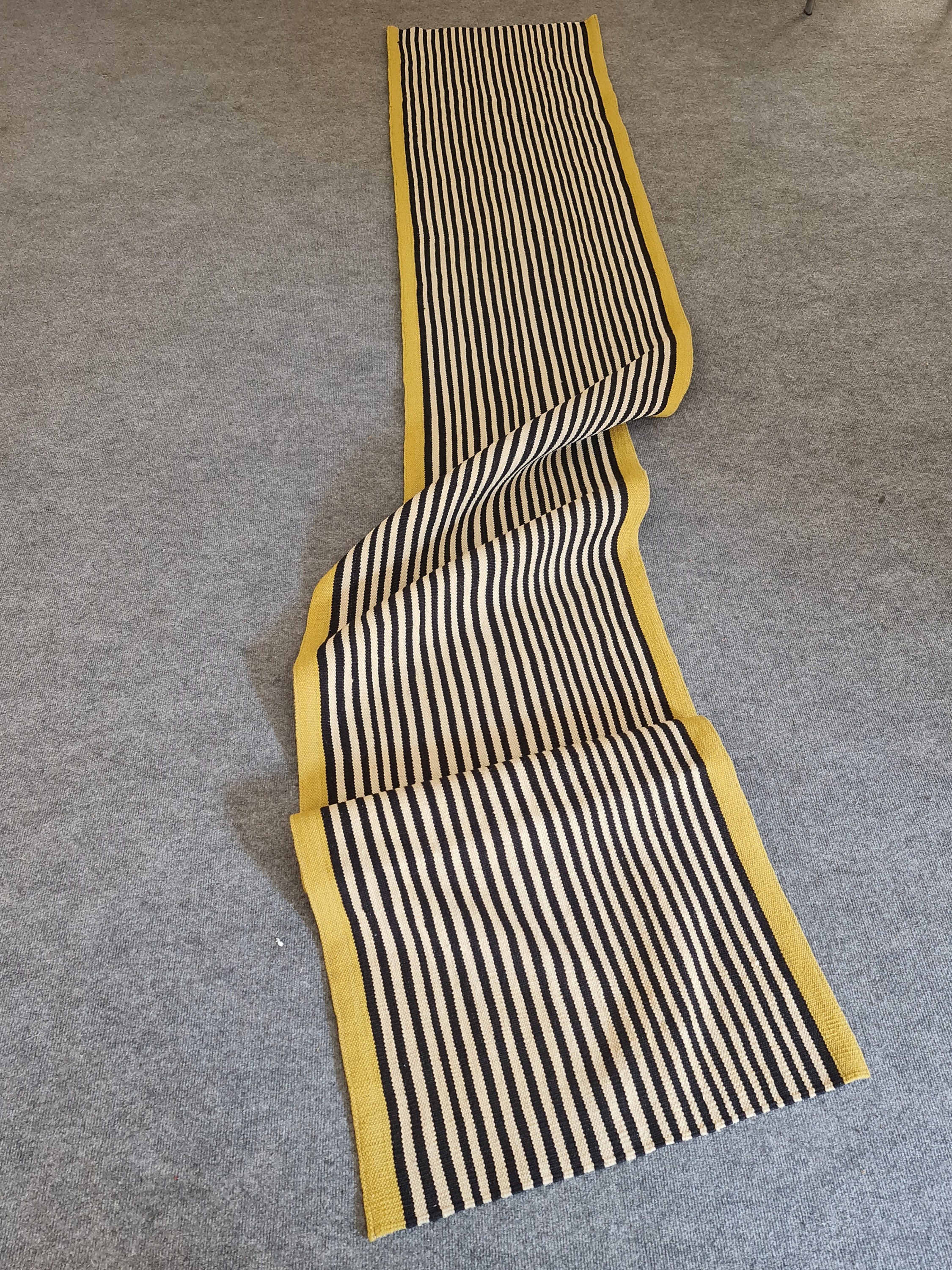 Rug Runner, Custom Runner, Hallway Rug, Black and White Runner, Wool ...