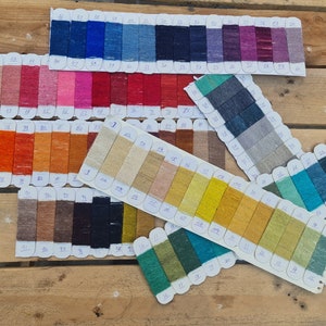 Muestra de carta de colores de alfombras personalizadas, muestras de colores de lana, muestras de colores de alfombras personalizadas, se le entregará una muestra física de 100 colores de lana.