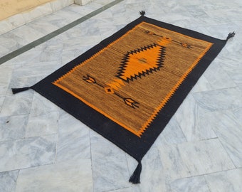 8x10 Navajo style rug, 9x12 rug, 4x6 rug, custom size rug, wool rug, kilim rug, dhurrie rug, flatweave rug, personalized rug, custom rug
