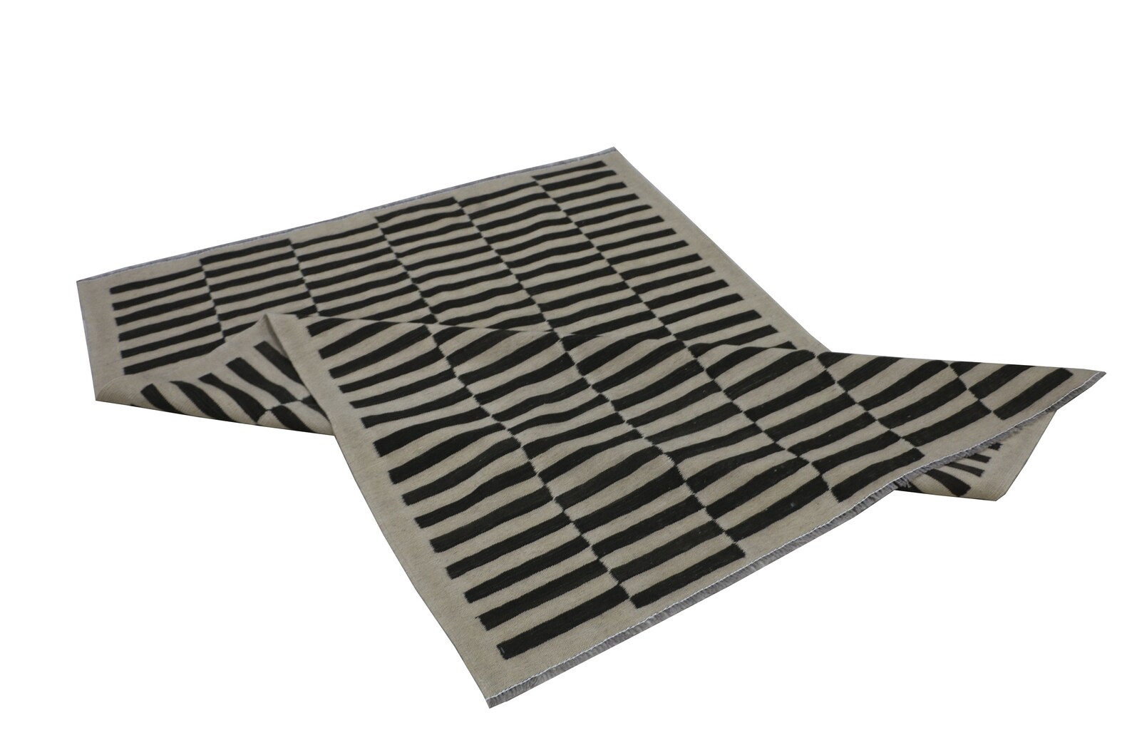 Wool Striped Rug Area Rug Large Area Rug Black and Etsy