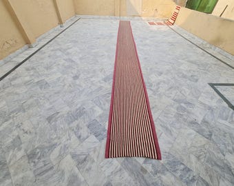 Stair runner rug, hallway rug, long area rug, custom size runner, wool stair runner, personalized stair runner, striped stair runner