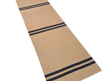 Runner rug, brown rug runner, hallway rug, long rug, corridor rug, custom runner rug, entryway rug, wool rug, kilim runner, dhurrie runner