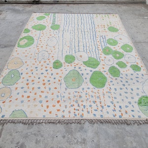 Moss rug, Moroccan rug green, large area rug, 8x10 Moss rug, moss green rug, 9x12 moss rug, 6x9 moss rug, 8x10 Moroccan rug, wool rug, 5x7