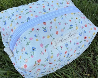 Jolies trousses de maquillage matelassées - Trousse de toilette faite main