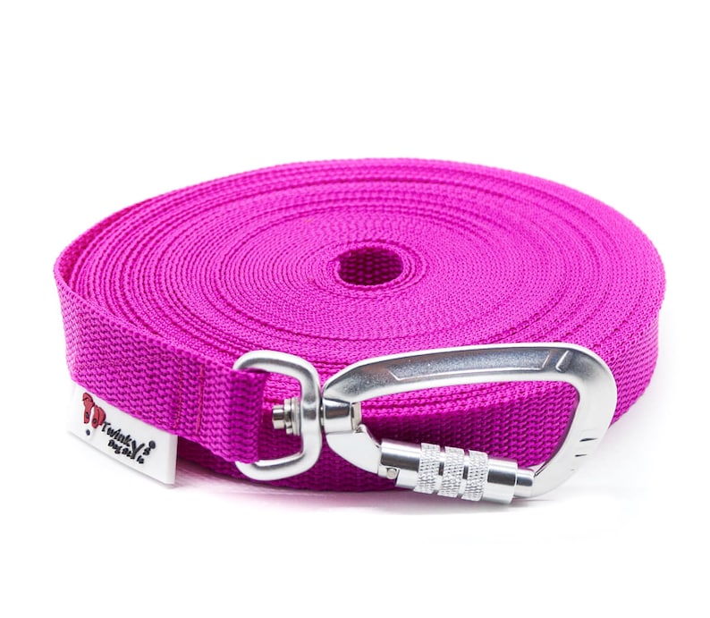 Puede incluir: Una correa retr&aacute;ctil para perros de color rosa con un mosquet&oacute;n plateado. La correa est&aacute; enrollada y la marca "Twinkle" es visible en la correa.