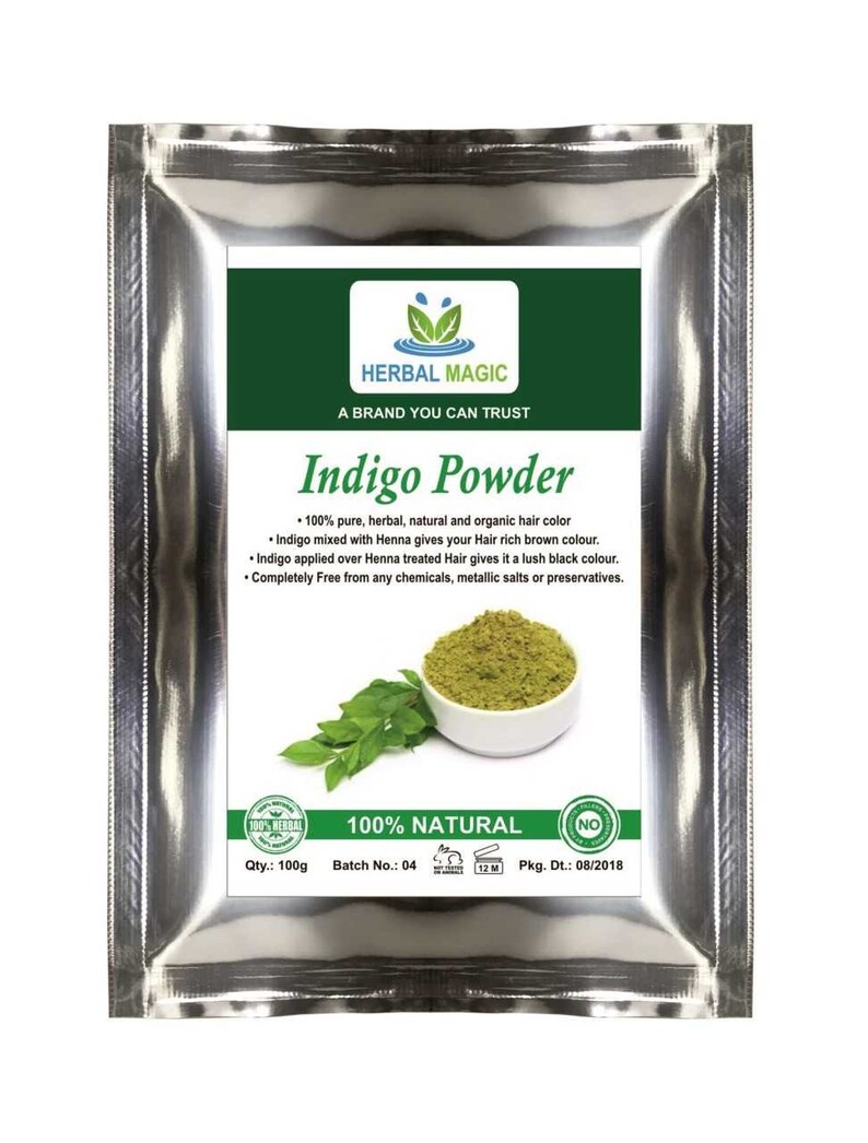 100g Organic Baq Indigo Black Henna Powder Hair Etsy