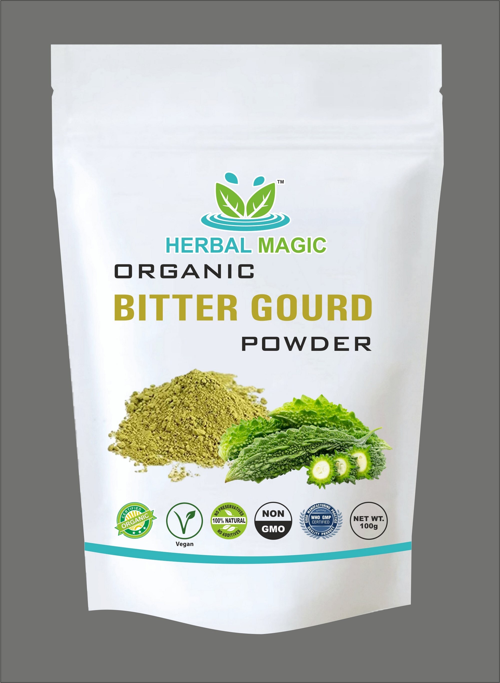 100g Certified Organic Bitter Gourd Powder Non Gmo Vegan not Etsy