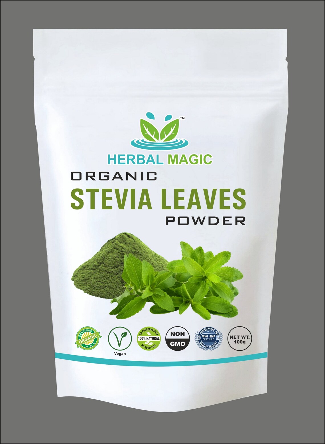 100g Certified Organic Stevia Leaves Powder Natural Sweetener Etsy