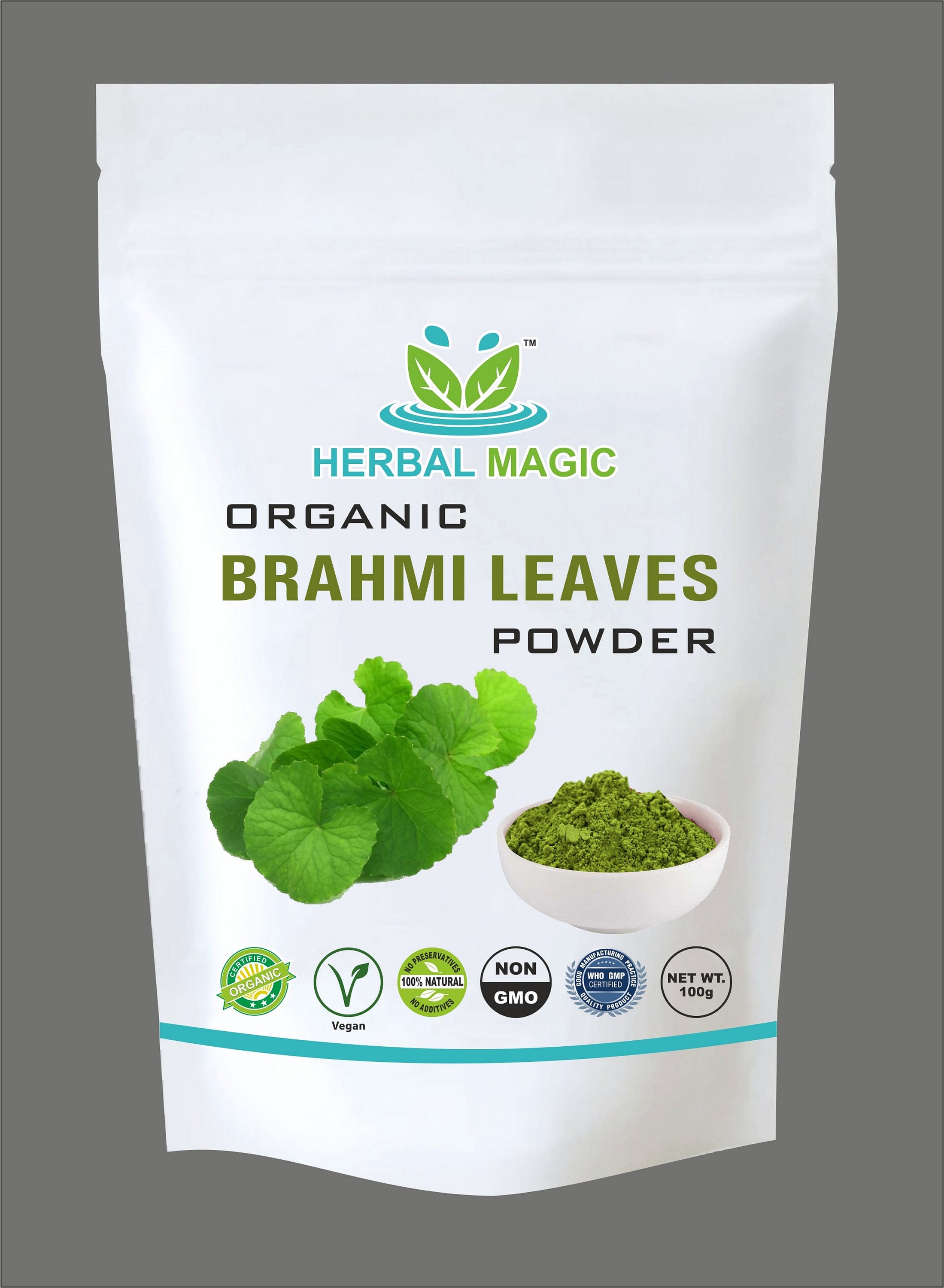 100g Certified Organic Brahmi Leaf Powder NO Etsy