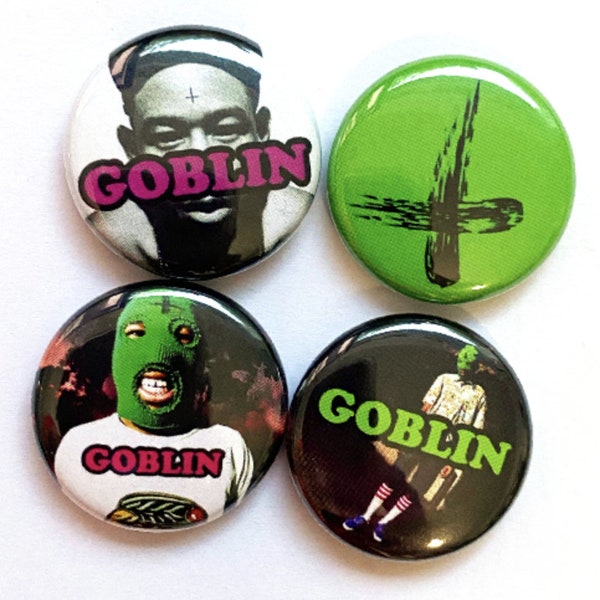 TYLER, The CREATOR GOBLIN Set of 4 1” Metal Pinback Buttons