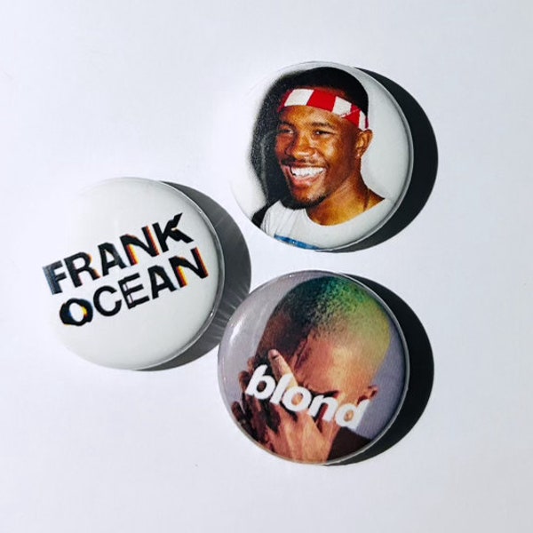 FRANK OCEAN Set of 3 1” Metal Pinback Buttons