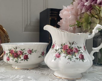 Paragon Minuet Milk Jug and Sugar Bowl | Creamer and Sugar Bowl | Vintage High Tea China | Replacement China | Porcelain Jug