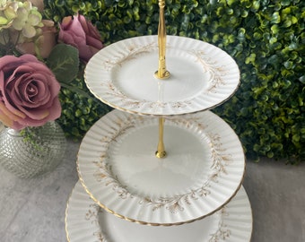 Paragon ‚Lafayette‘ Etagere (pure Eleganz und perfekt für Vintage Teeparty, Geburtstag, Baby Shower, Hochzeit)