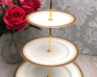 Royal Albert / Paragon  Cake Stand 'Athena’ Pattern (Pure Elegance and perfect for Vintage Tea Parties, Birthday, Baby Shower, Wedding)