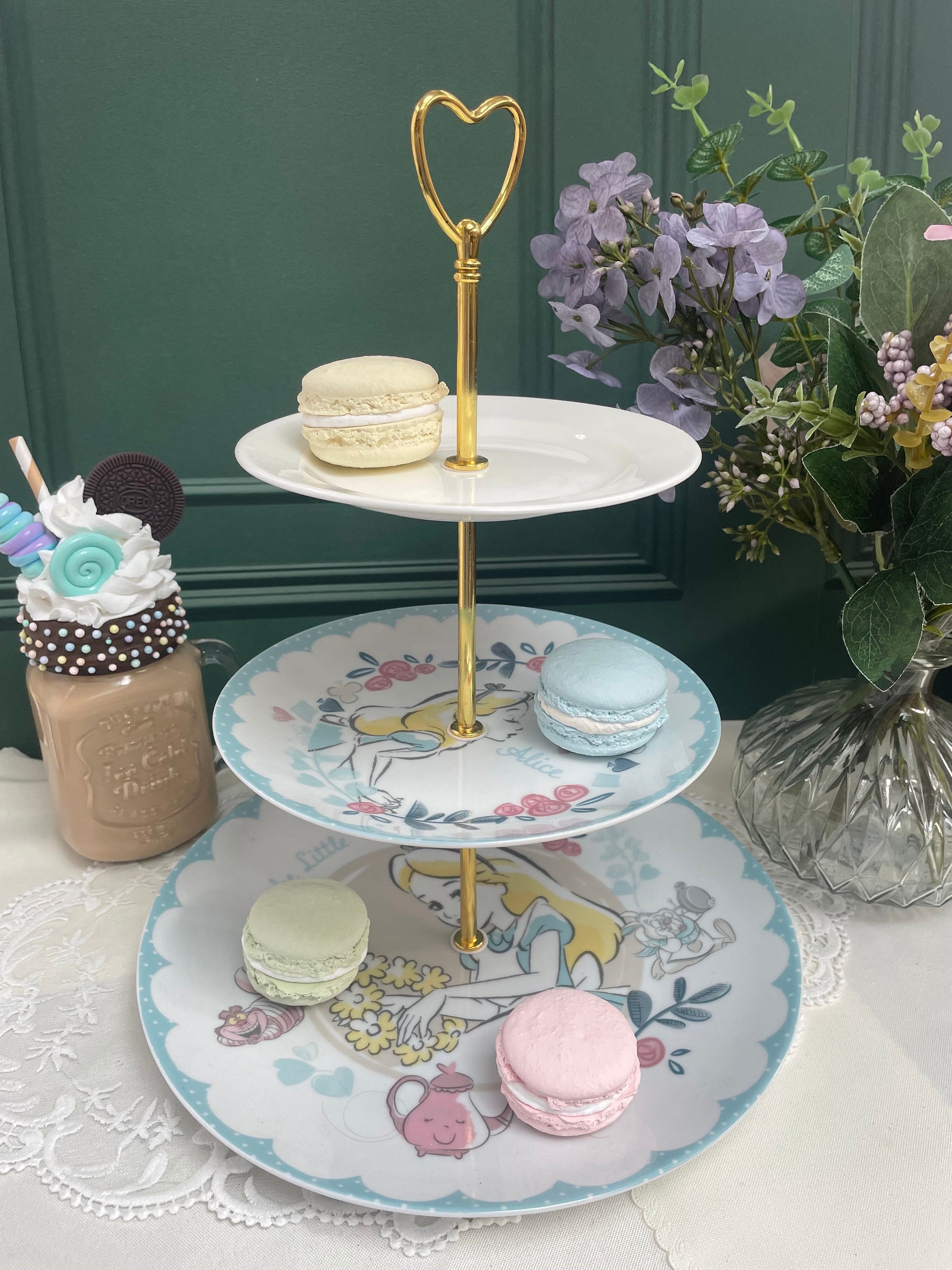 Alice in wonderland cake stand sales