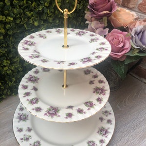 Cup Centerpiece for Wedding Tea Party Outdoor Buffet Gold Tiered Tray Mismatched Plates Serving Cake Stand Imperial Rose Royal Blue