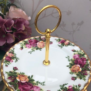 Royal Albert Cake Stand Old Country Roses 3 Tier Cake Stand Perfect for party, afternoon tea, birthday, anniversary, vintage wedding image 5