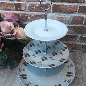 Lady and the Tramp Cake Stand- cute 3 Tier Stand Perfect for children’s parties, Disney themed parties, kids tea parties, baby shower