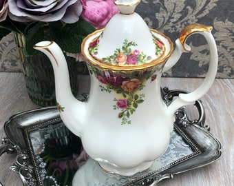 Royal Albert 'Old Country Roses' Große Kaffeekanne Perfekt für Party, Nachmittagstee, Geburtstag, Jubiläum, Vintage-Hochzeit