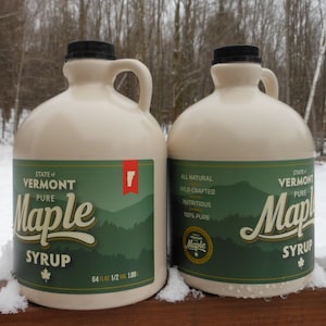 Pure Vermont Maple Syrup-2023- Gallon shipped as 2 halves