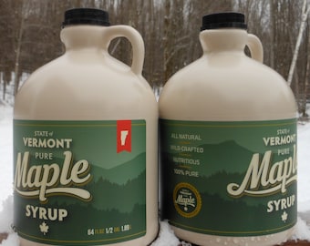 Pure Vermont Maple Syrup-2023- Gallon shipped as 2 halves