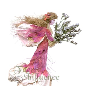 Féeries from Flowers, Art by Zella, 5X7 Fairy Note Cards with Envelopes, « Phaedra », Garden and Forest Fairies