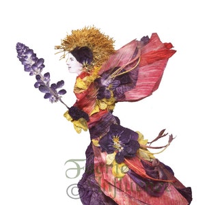 Fées de fleurs, Art de Zella, 5X7 Fairy Note Cards avec enveloppes, « Enarra », Fées des jardins et des forêts