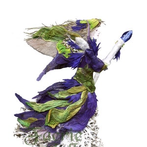 Féeries from Flowers, Art by Zella, 5X7 Fairy Note Cards with Envelopes, « Alluara » Garden and Forest Fairies