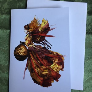Féeries from Flowers, Art by Zella, 5X7 Fairy Note Cards with Envelopes, « Maibanna » Tulips, Garden and Forest Fairies