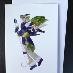 Fées de fleurs, Art par Zella, 5X7 Fairy Note Cards avec enveloppes, « Mordighann » Jardin et fées de la forêt
