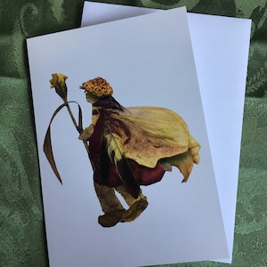 Féeries from Flowers, Art by Zella, 5X7 Fairy Note Cards with Envelopes, « Adwen » champignon, Jardin et Fées de la Forêt