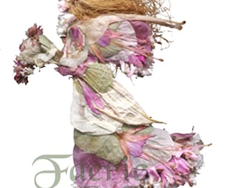 Faeries from Flowers, Art by Zella, 5X7 Fairy Note Cards with Envelopes, "Shaylece" Fushias, Garden and Forest Fairies