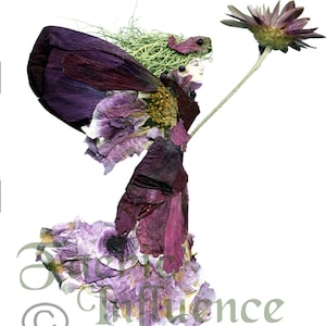 Féeries from Flowers, Art by Zella, 5X7 Fairy Note Cards with Envelopes, « Flur » Tulips, Garden and Forest Fairies