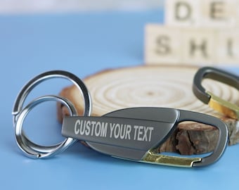 Personalized Drive Safe Keychain, Engraved Stainless Steel Keychain