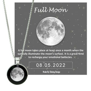 Custom Moon Phase Necklace: Personalized Birthday Gift