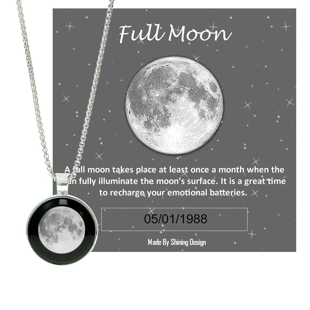 Full Moon Keychain, Full Moon Key Ring, Moon Phases Gift, Wiccan Moon Phase