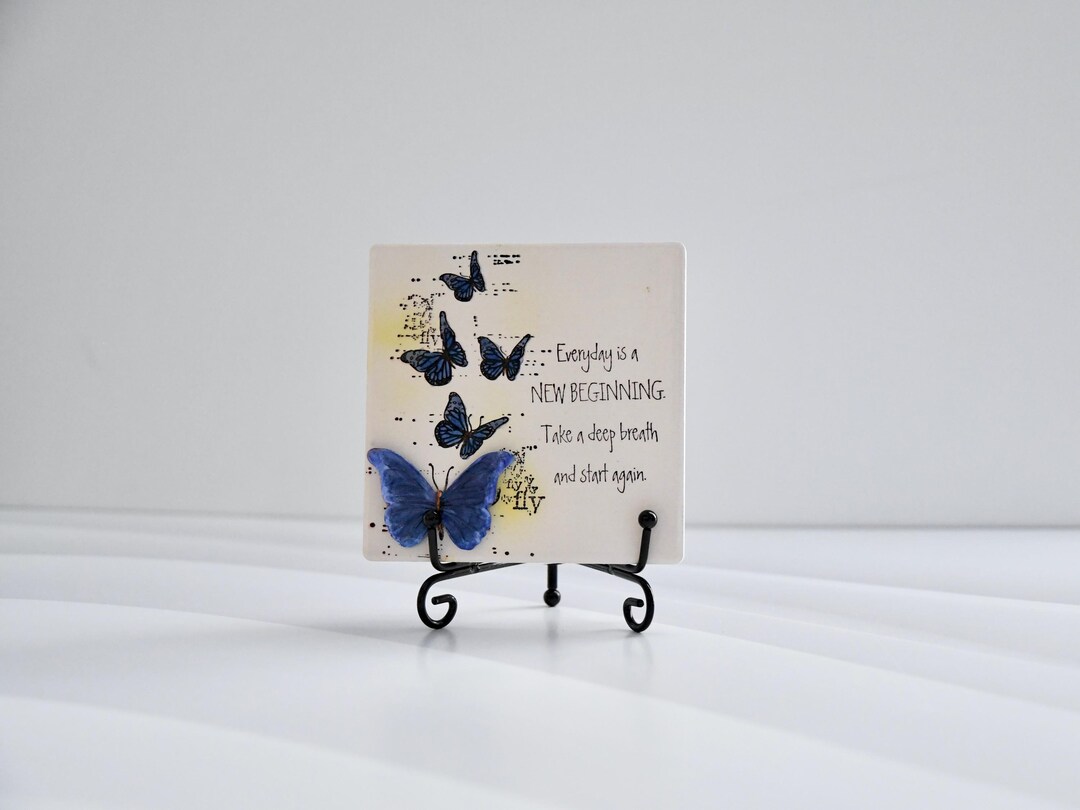 Monarch Butterfly 3D Tile Art, Hand Painted With Inspirational Quote - Etsy