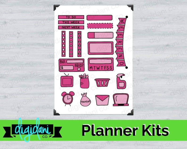 Digital Planner Kits PINK image 1