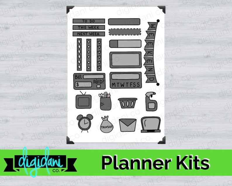 Digital Planner Kits GREY image 1