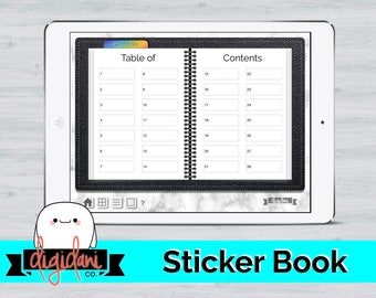 Digital Sticker Book with functioning table of contents