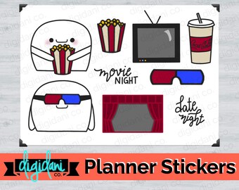 Digital Planner Sticker - MOVIE NIGHT