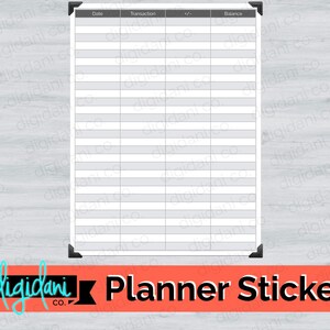 Digital Planner Sticker CHECKBOOK image 2