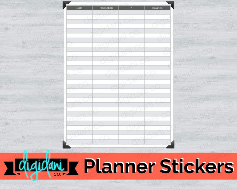 Digital Planner Sticker CHECKBOOK image 2