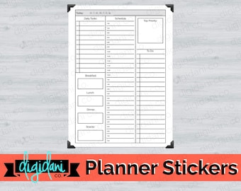 Digital Planner Sticker - DAILY PAGE SPREAD