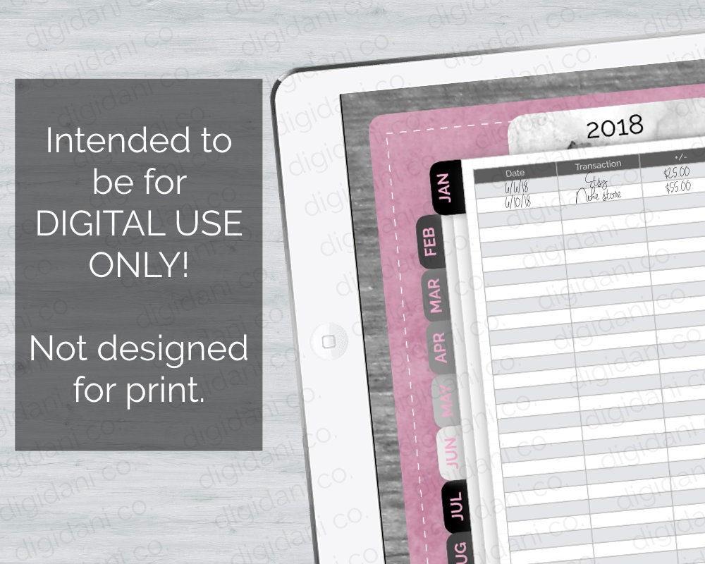 Digital Planner Sticker - CHECKBOOK - Etsy