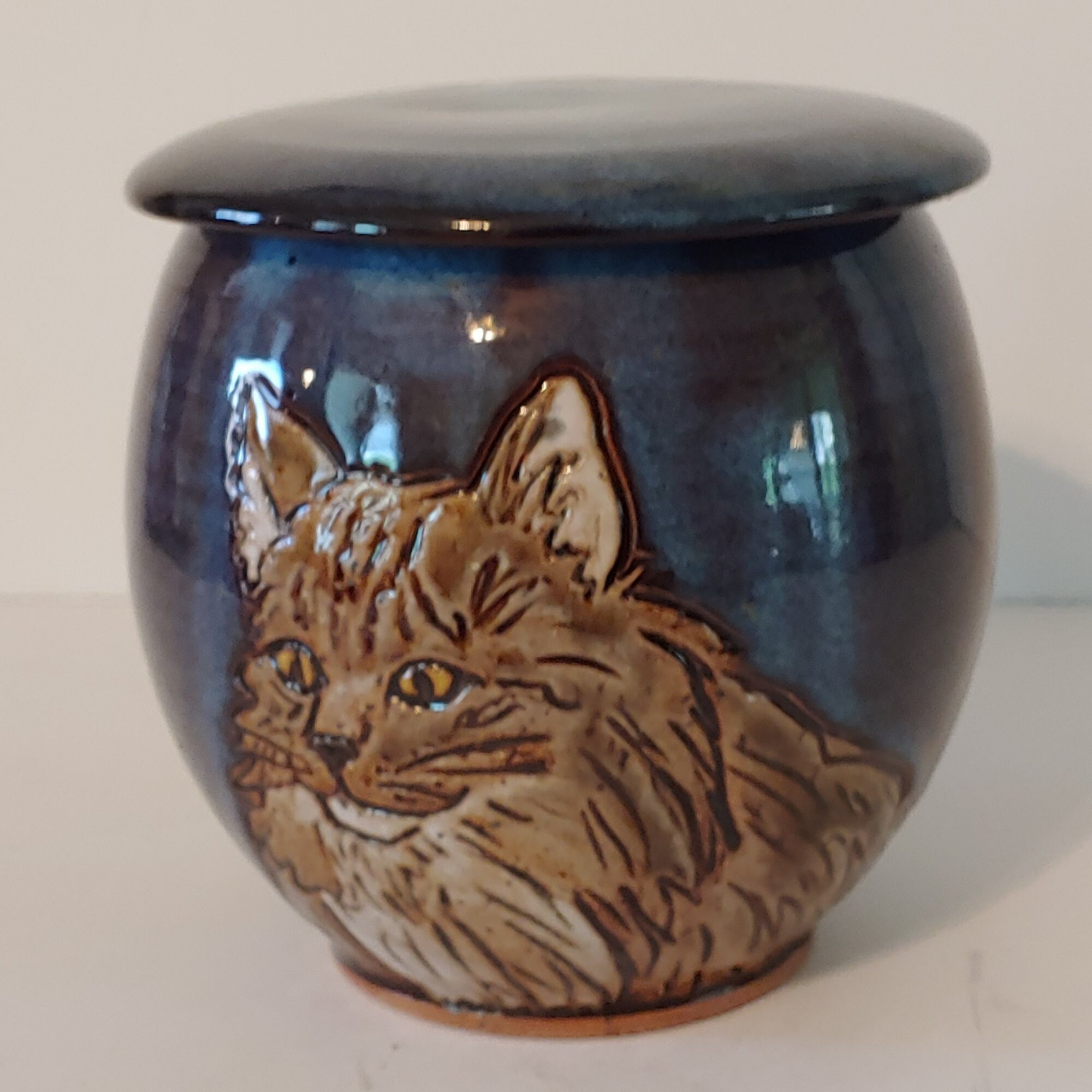 Cat Urn with hand painted cat Cat Urn for tabby cat tabby Etsy