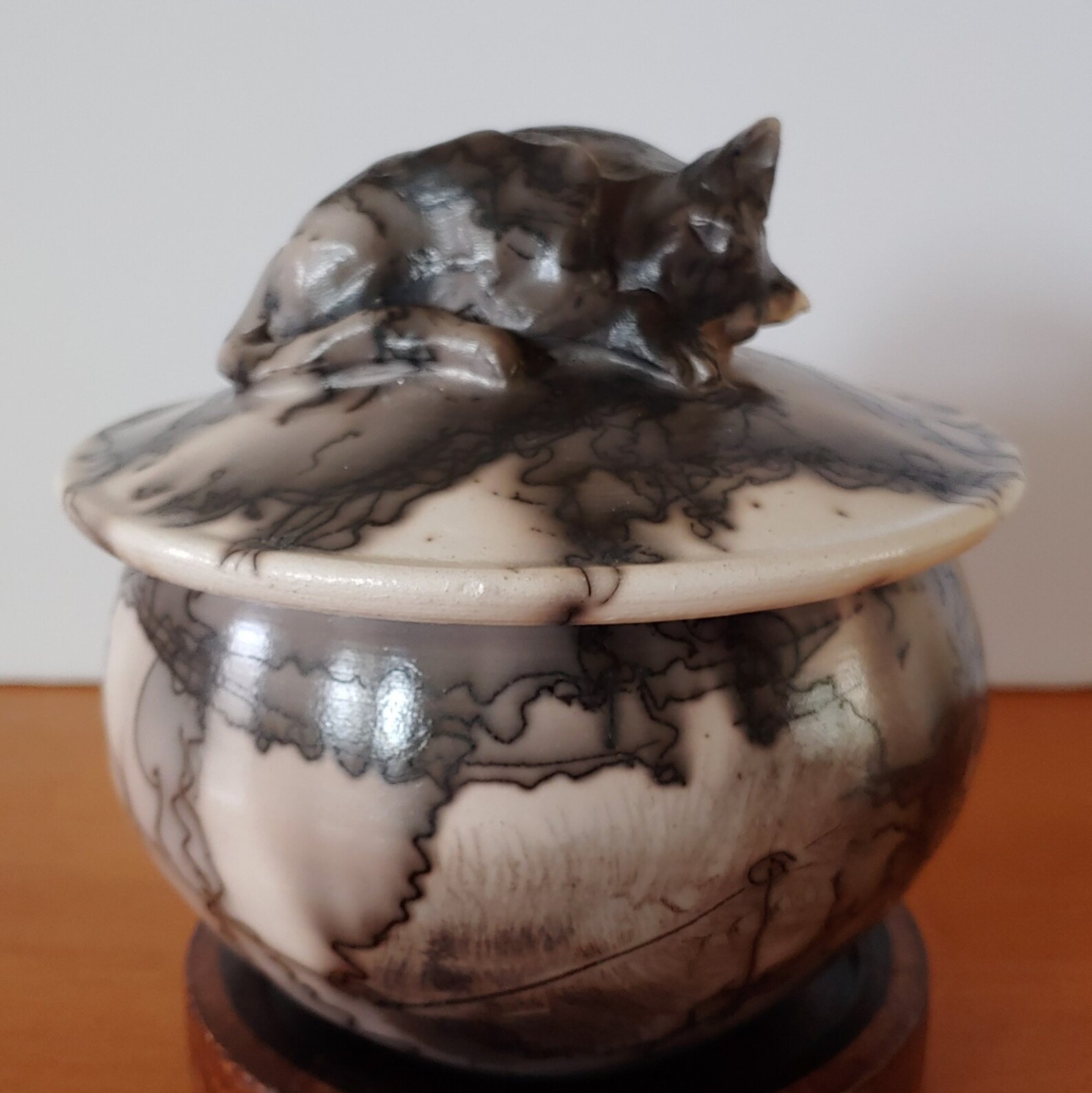 Sleeping black and white cat urn cat urns unique cat urns Etsy