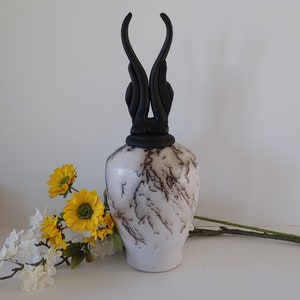 Urn-Twin Flame Handmade Ceramic Urn-custom horse hair memorials