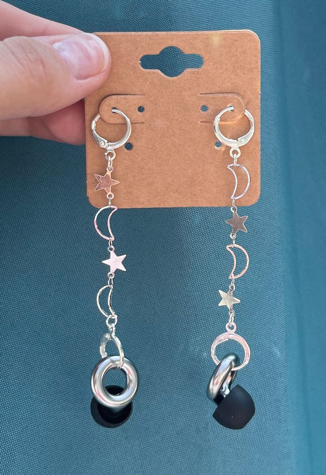 Loop Earplug Earrings Holder Silver Plated Concert Etsy